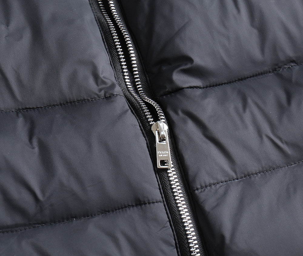PRADA 2024 FW Luxury Goose Down Jacket | Unisex Colorblock Design | M–3XL
