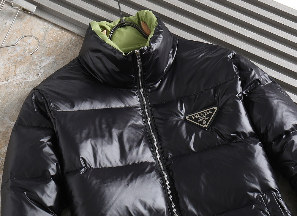 PRADA 2024 FW Luxury Goose Down Jacket | Unisex Colorblock Design | M–3XL