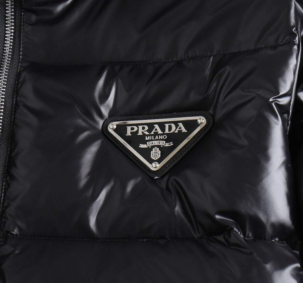 PRADA 2024 FW Luxury Goose Down Jacket | Unisex Colorblock Design | M–3XL