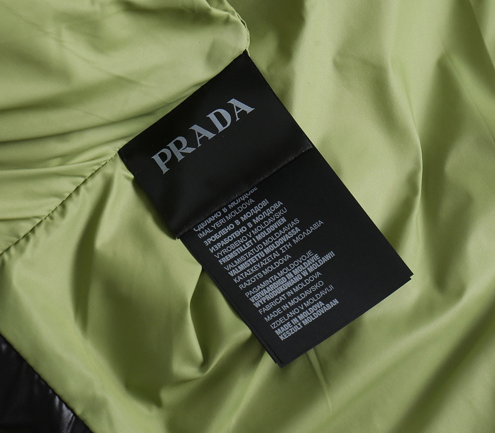 PRADA 2024 FW Luxury Goose Down Jacket | Unisex Colorblock Design | M–3XL