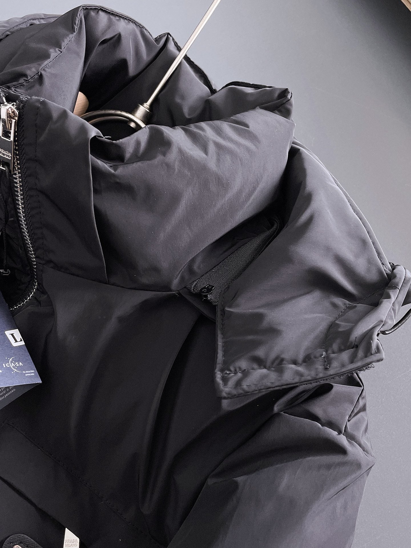 PRADA 2024 FW Premium Goose Down Jacket | Colorblock Design | Unisex | M–3XL
