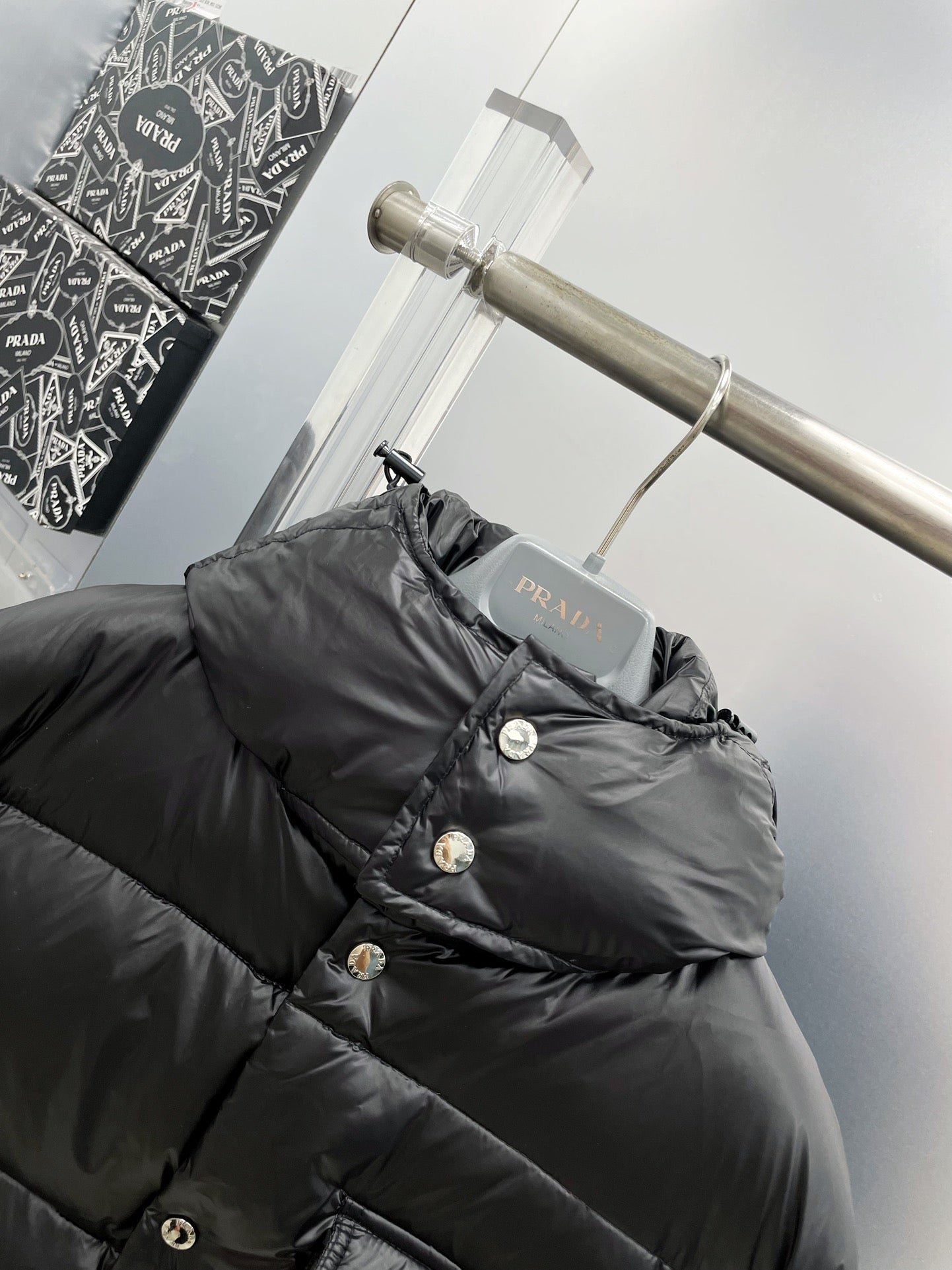 PRADA 2024 FW Down Jacket | Metal Triangle Logo | M–3XL