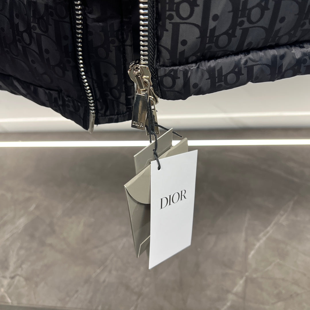 DIOR 23FW Oblique Jacquard Down Vest | 90% White Goose Down | Unisex | Sizes 44–54