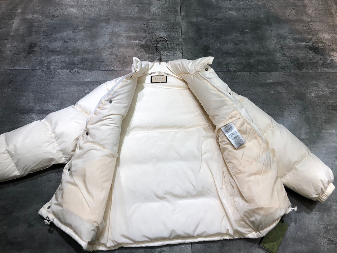 GUCCI 2022 Winter Detachable Sleeve Down Jacket Vest – Unisex | White | Sizes 40–46
