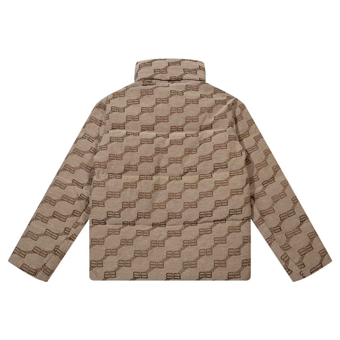 Balenciaga x Gucci Hacker Series Monogram Down Jacket | Brown | Unisex | Size M–XXL