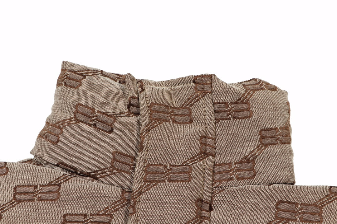 Balenciaga x Gucci Hacker Series Monogram Down Jacket | Brown | Unisex | Size M–XXL