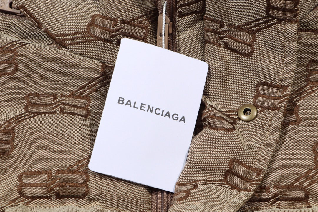 Balenciaga x Gucci Hacker Series Monogram Down Jacket | Brown | Unisex | Size M–XXL