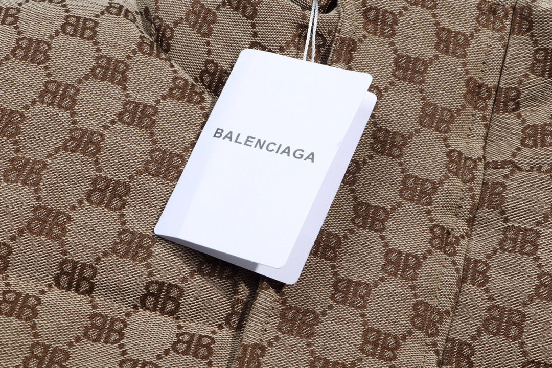 Balenciaga x Gucci Hacker Series Monogram Down Jacket | Brown | Unisex | Size M–XXL