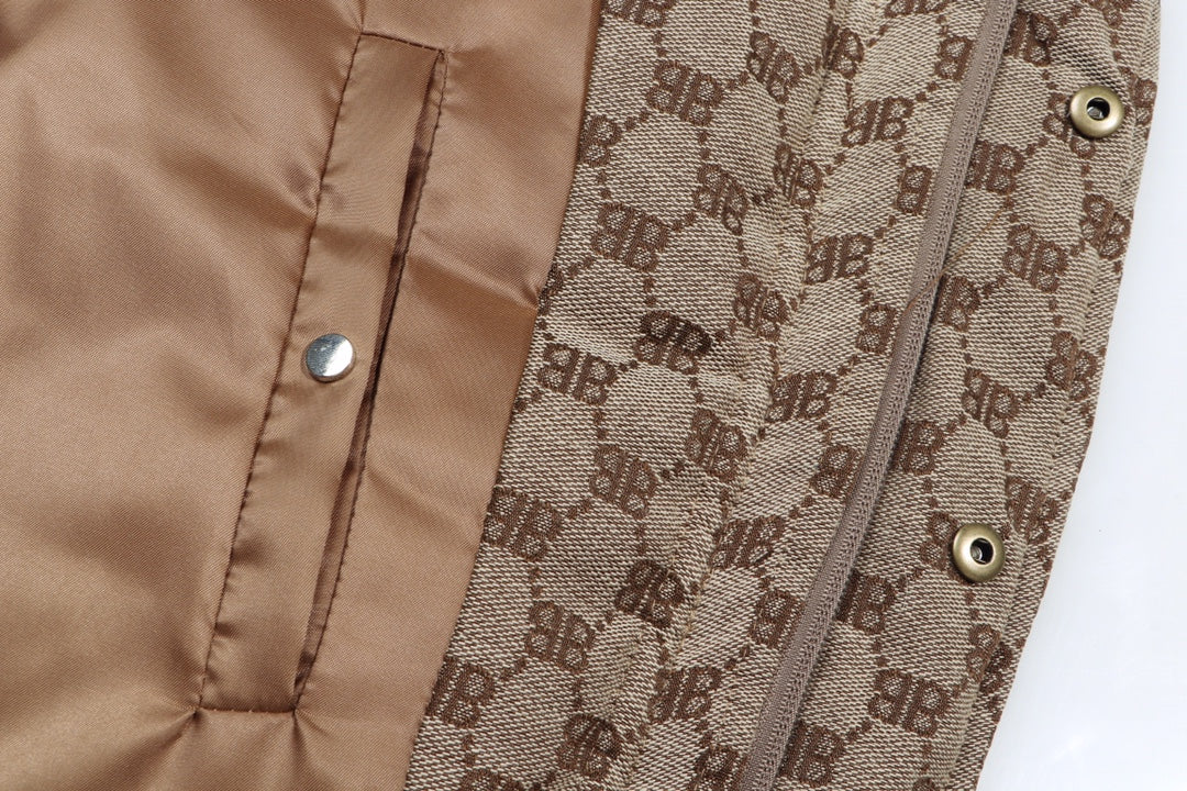 Balenciaga x Gucci Hacker Series Monogram Down Jacket | Brown | Unisex | Size M–XXL